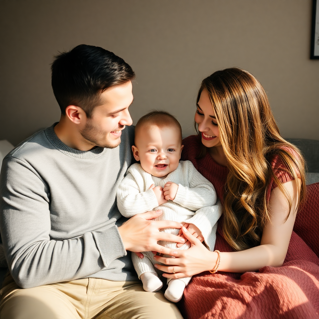 cozy family moment candid