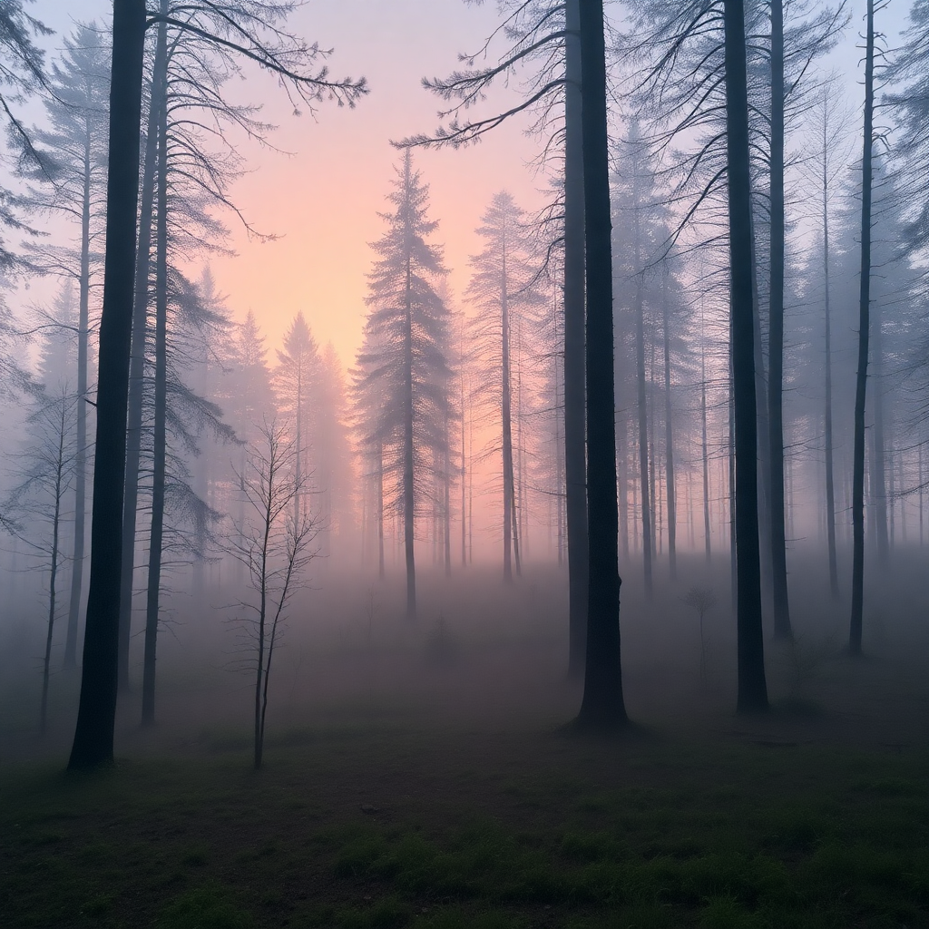 forest morning mist nature