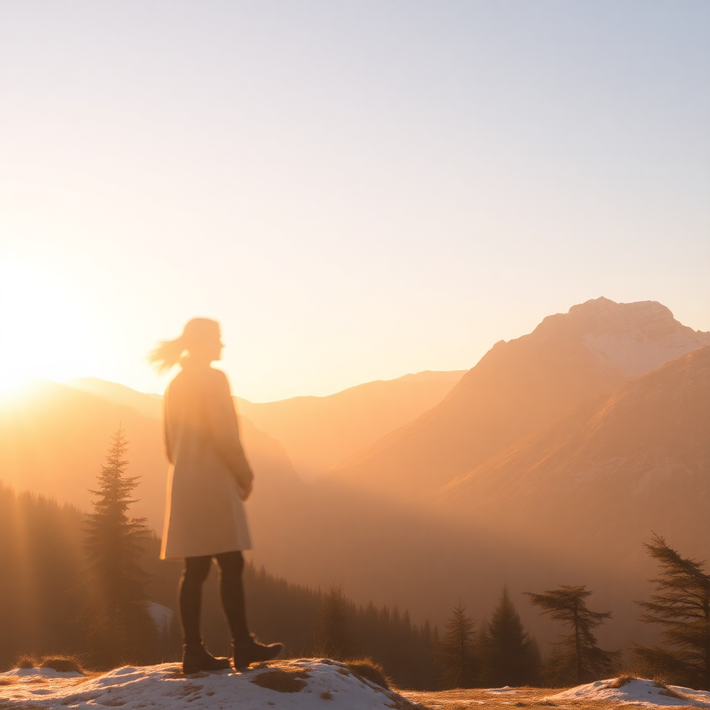 golden hour mountain landscape